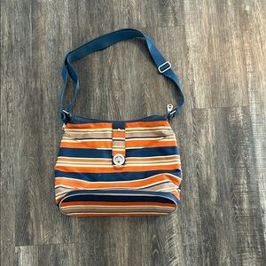 Baggallini Multicolor Striped Bag with Silver Clasp